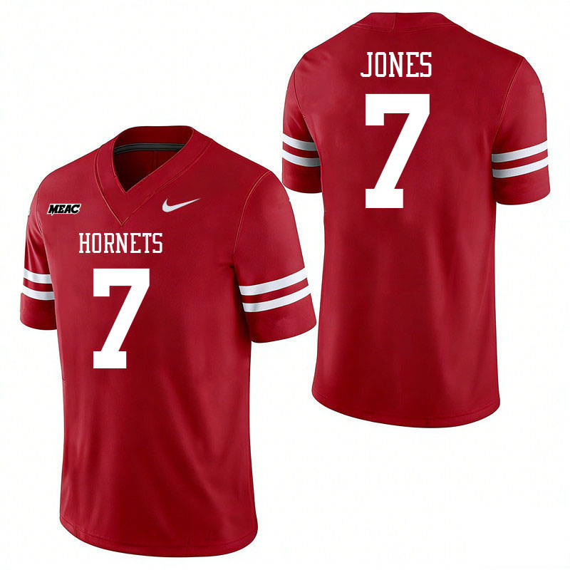 Delaware State Hornets #7 James Jones College Football Jerseys,Uniforms Stitched-Red